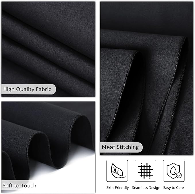 12 Pack Black Round Tablecloth 108 Inch Black Table Cloth Stain and Wrinkle - Image 4