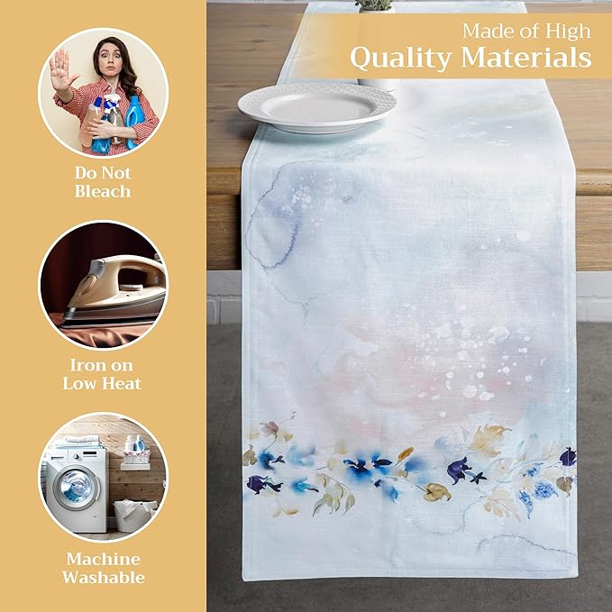Maison d' Hermine Table Runner 100% Cotton Double Layer Table Runners 108 - Image 3