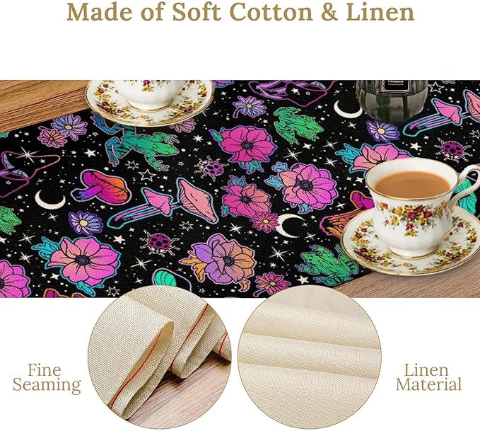 Gothic Star Moon Colorful Table Runner - Image 5
