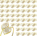 Hotop 500 Pcs Napkin Rings Gold Table Decorations, Elegant Bling Leaves Napkin by HOTOP