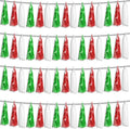 4P Red Green White Foil Fringe Metallic Tassel Streamers Banner Tassel Garland by HYSILLA