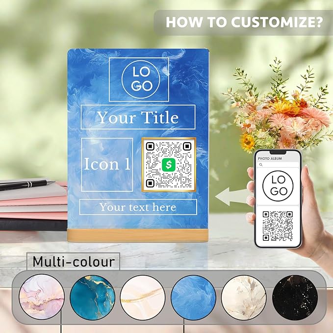 Personalized Custom Metal QR Code Sign Venmo Cashapp Scan to Pay - Image 2