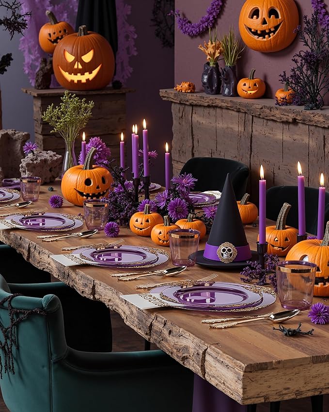 Nervure 350PCS Purple Plastic Plates - Image 5