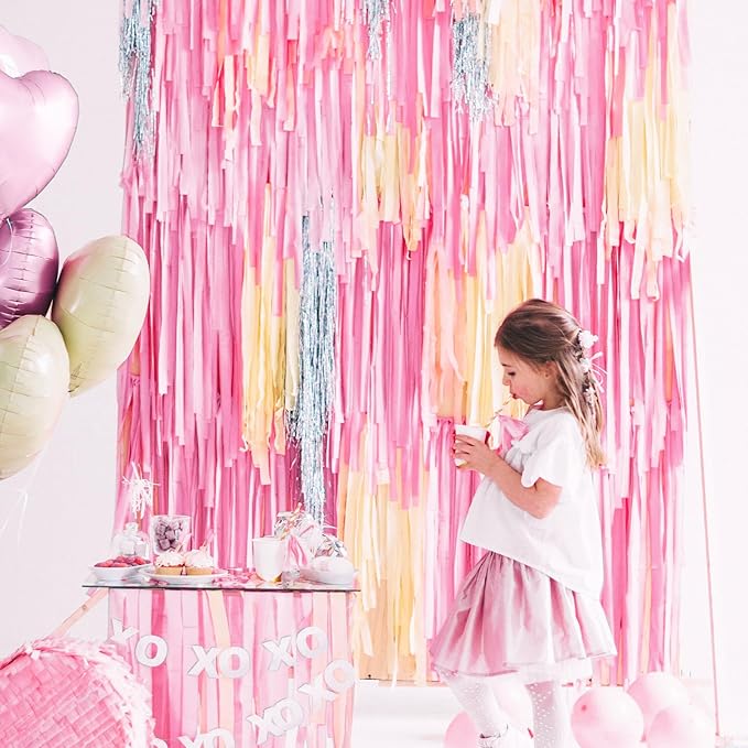 PartyWoo Crepe Paper Streamers 4 Rolls 328ft, Pack of Crepe Paper Perl Pink - Image 4