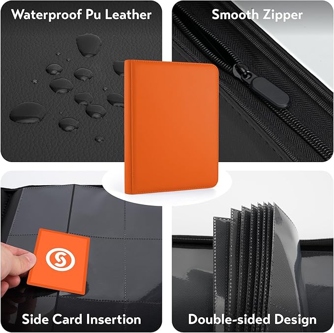 1000+ Pockets Trading Card Binder, Premium 16 Pocket Card Binder, Ringless Side - Image 4
