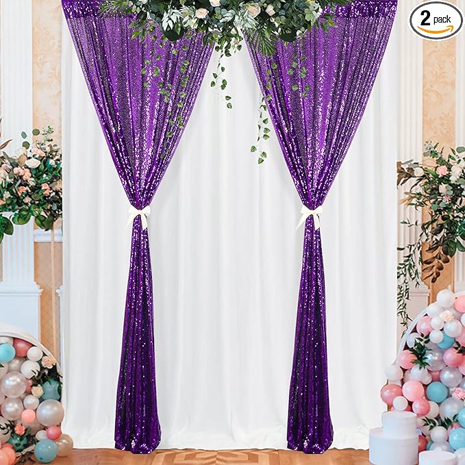 ShinyBeauty Premium Sequin Backdrop Curtain by ShinyBeauty
