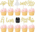Ephlyn 30Pcs Bride to be Cupcake Toppers Glitter Diamond Ring Love I Do Cupcake by Ephlyn
