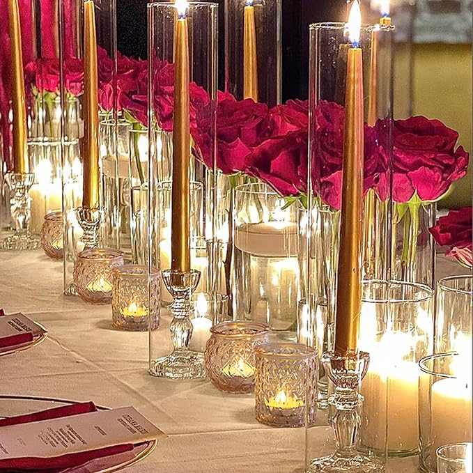 36pcs Assorted Gold Votive Candle Holders, Tea Light Candle Holder Glass - Image 4