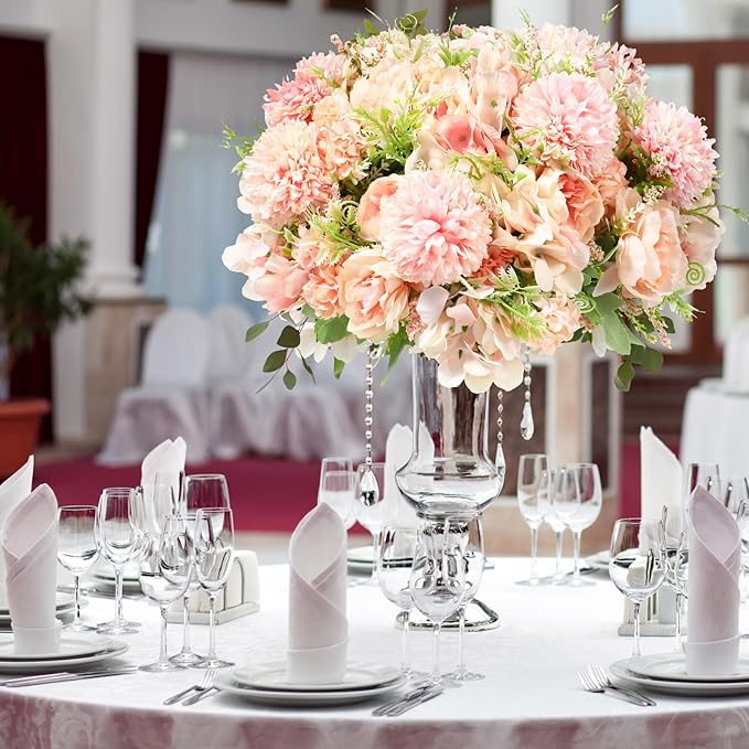 Tigeen Artificial Flowers Artificial Peonies Silk Flowers Faux Peony Fake Peony - Image 5