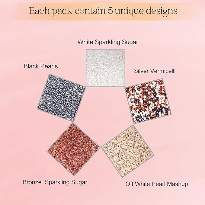 Sprinkles - Confect Sprinkles for Cakes & Cupcakes Decoration Assorted pack of - Image 3