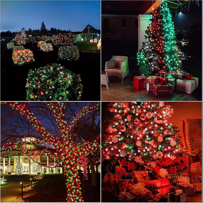 LAMPHOME 66ft Christmas Decorative Mini Lights, 200 LED Transparent Wire Fairy - Image 6