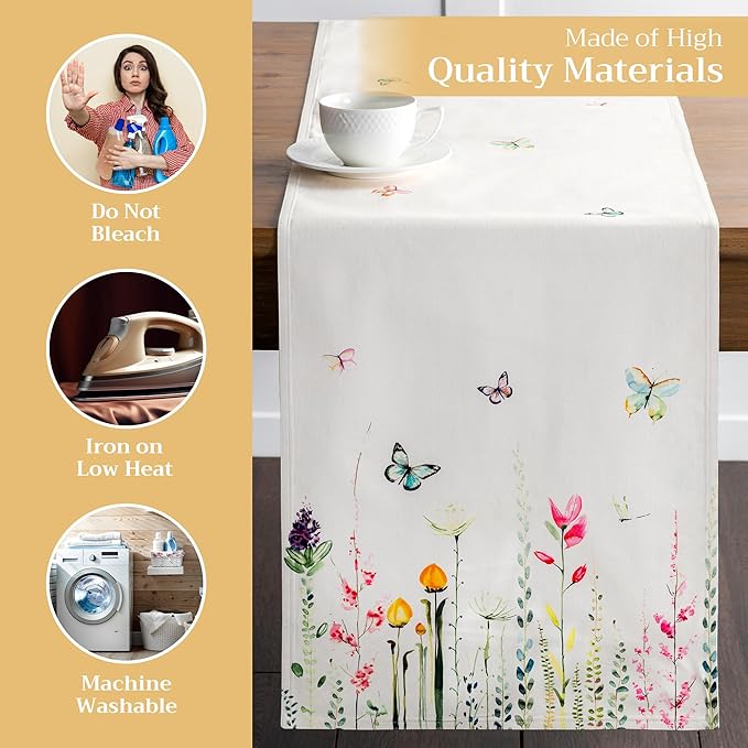 Maison d' Hermine Table Runner 100% Cotton Double Layer Table Runners 72 inches - Image 3