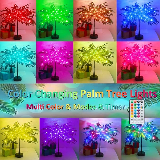 23In Color Changing Light Up Palm Tree - Image 2