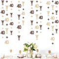 Champagne Gold Brown 40th Birthday Decorations Espresso Martini Garland by pinkblume