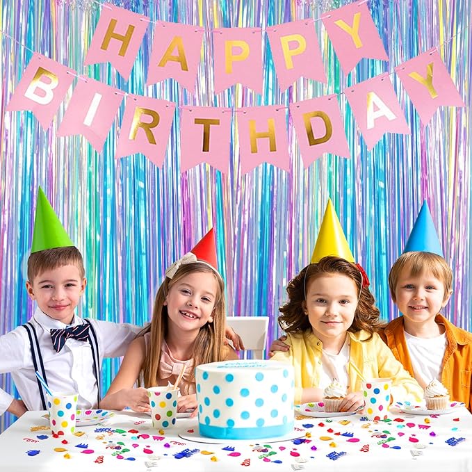 MARFOREVER Happy Birthday Glitter Confetti, Birthday Party Metallic Foil Table - Image 7
