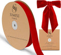 Red Velvet Ribbon 1'' 25 Yards for Christmas Tree, Gift Wrapping, Flower Bouquet by SIMISIRIBBON