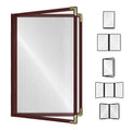 Goodsmart Restaurant Menu Covers – 25 Pack Burgundy 4-View, Side-Loading Menu by ACISuperPower