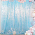 ShinyBeauty 10x10FT Iridescent Aqua Blue Sequin Backdrop Shimmer Wall Photo by ShinyBeauty