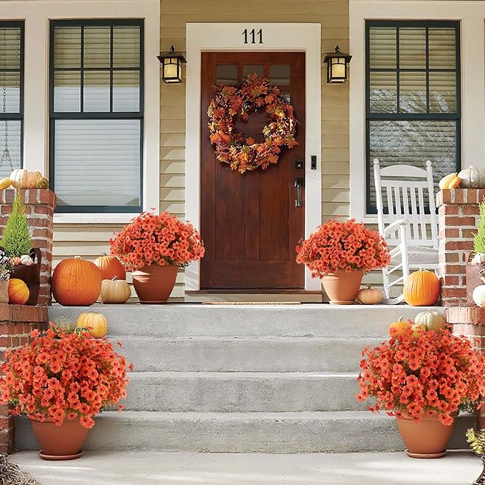 Hananona 18 Pcs Artificial Mum Flowers - Image 7