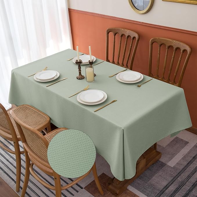 Fitable Textured Table Cloth for Rectangle, 2 Pack - Image 2