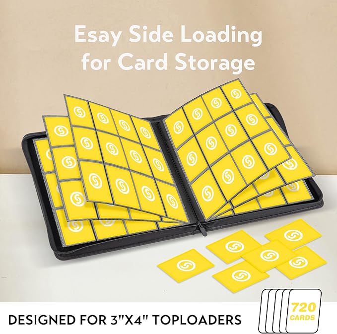 SMYV 12 Pocket Trading Card Binder, Premium PU Cover Card Binder - Image 3