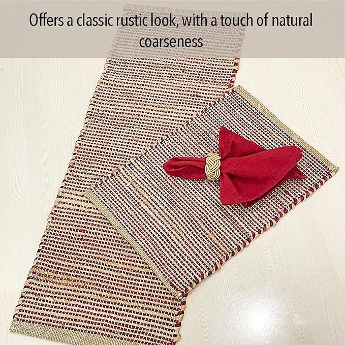 Chardin home Natural Jute Table Runner 13x36 Inch – Vintage Boho Rustic Table - Image 5