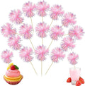 Ephlyn 30Pcs Foil Firework Cupcake Toppers Sparkle Tinsel Cupcake Picks Happy by Ephlyn