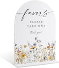 Wedding Signs for Ceremony and Reception, Boho Floral Acrylic Favors Please by Unknown