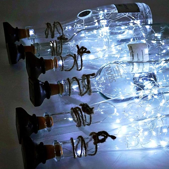 YJFWAL Upgraded 12 Pack Solar Wine Bottle Lights, 20 LEDs Waterproof Copper - Image 7