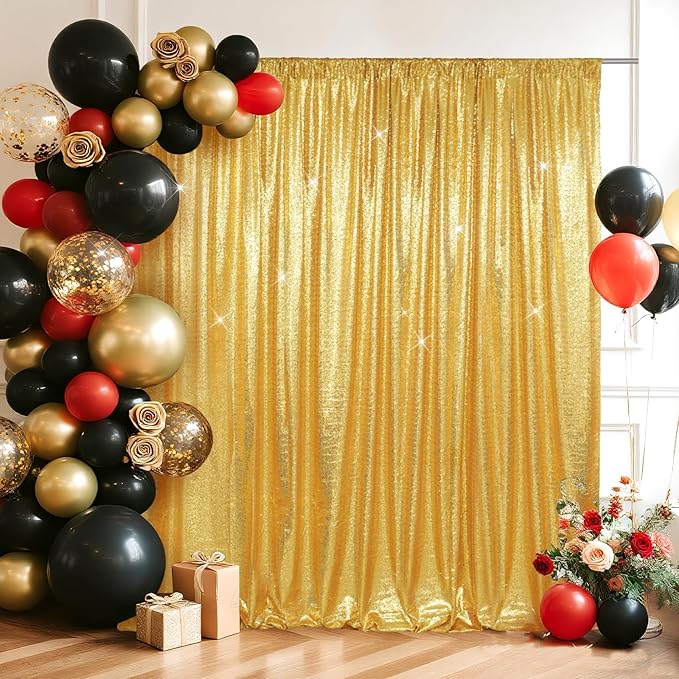 SquarePie Sequin Backdrop Curtain Less See Through Background - Image 4
