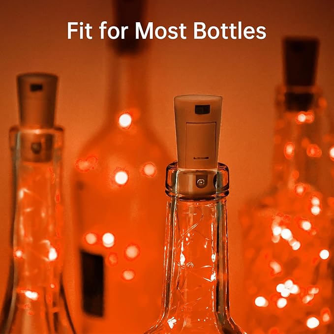 Aluan Orange Halloween Lights Wine Bottle Lights - Image 4