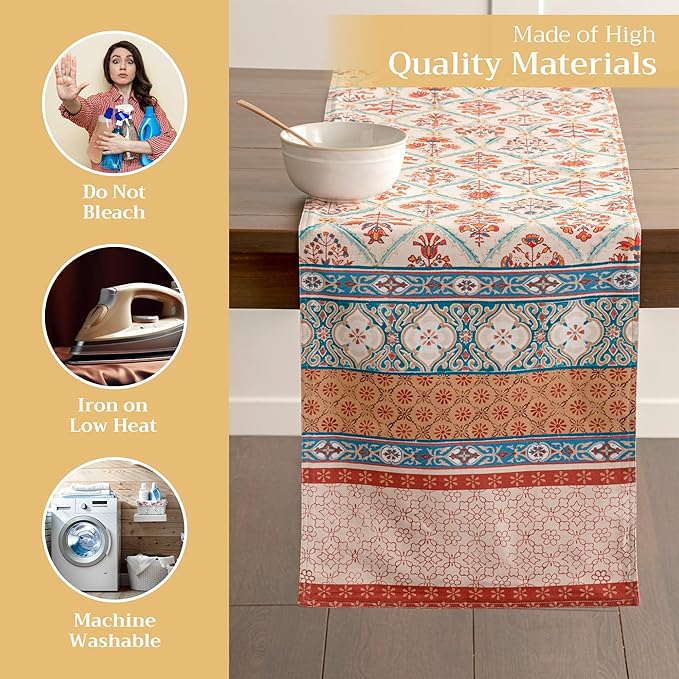 Maison d' Hermine Table Runner 100% Cotton Double Layer Table Runners 108 - Image 3