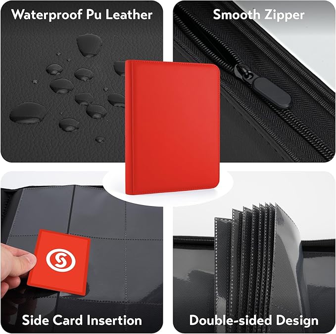 1000+ Pockets Trading Card Binder, Premium 16 Pocket Card Binder, Ringless Side - Image 4