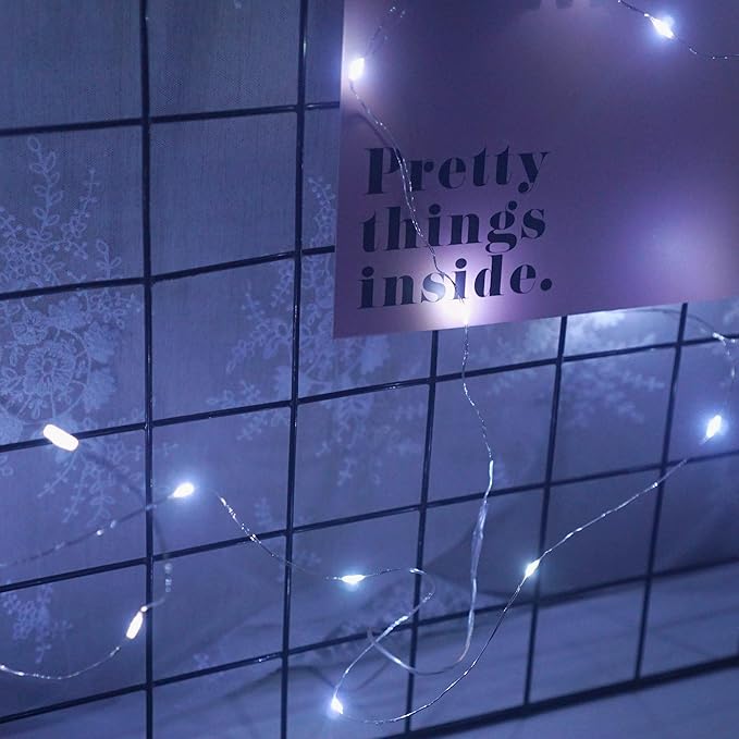 20 Pack Fairy Lights Battery Operated, 6.6ft 20 LED Mason Jar Lights Silver - Image 6