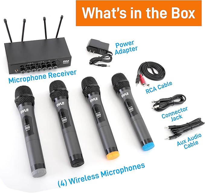 Pyle Wireless Microphones, Professional UHF Dual Microphones - Image 7