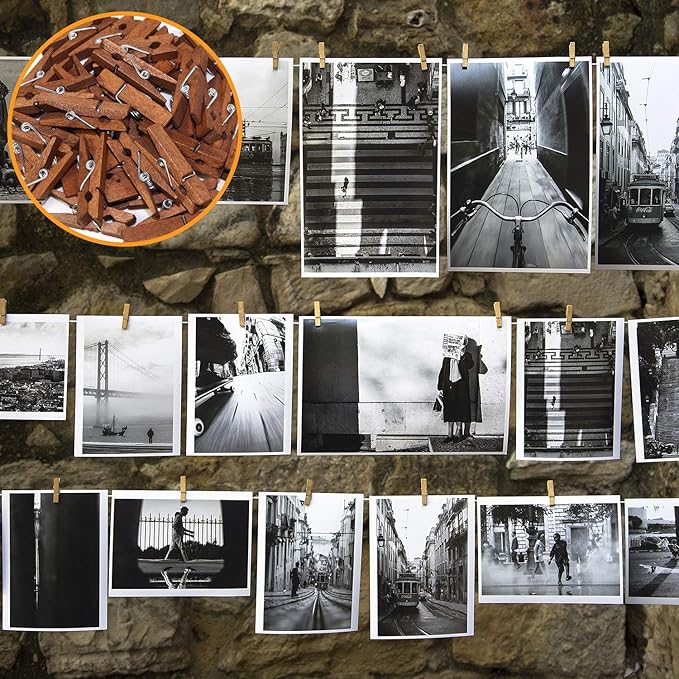 Mini Natural Wooden Clothespins - Image 7
