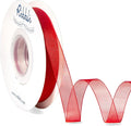 Ribbli Red Organza Ribbon, 1/2 Inches x Continuous 50 Yard, Cookie Wrapping by Ribbli