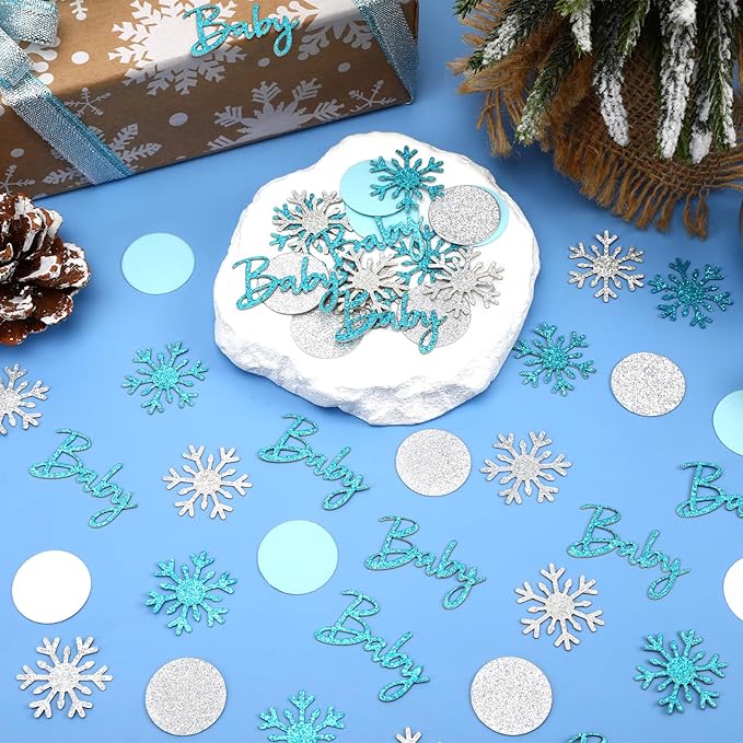 MARFOREVER Winter Baby Shower Table Confetti - Image 7