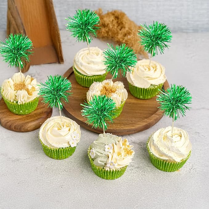 Ephlyn 30Pcs Foil Firework Cupcake Toppers Party Birthday Cake Toppers Supplies - Image 4