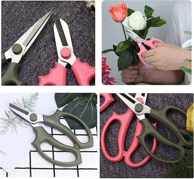 Leize Flower Scissors, Premium Thickened Stainless Steel Floral Shears - Image 8