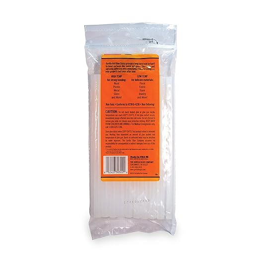Gorilla Hot Glue Sticks, Full Size 8" Long x 0.43" Diameter - Image 2