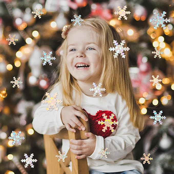 MARFOREVER Christmas Snowflakes Confetti, Winter Glitter Sprinkles Laser - Image 2