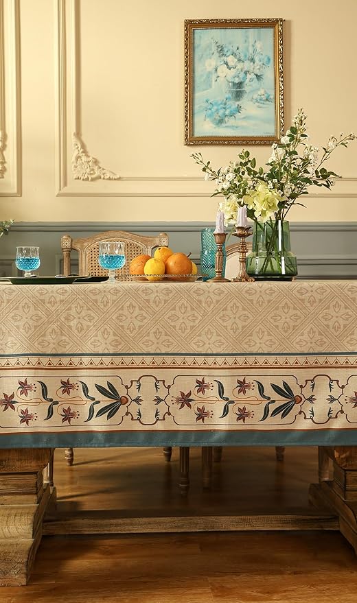 patdrea Designer French Linen Long Tablecloth - Image 7