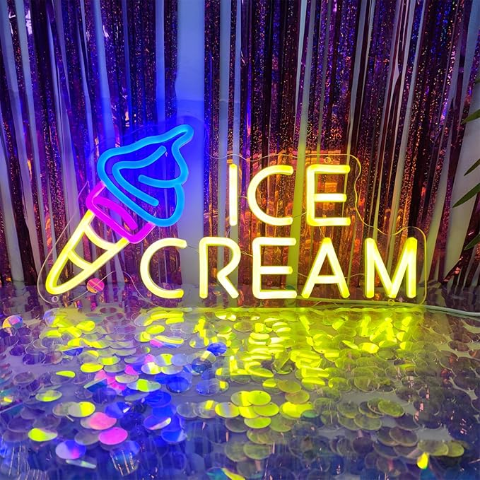 Ice Cream Neon Sign Ice Cream Light Ice Cream Signs - Image 2