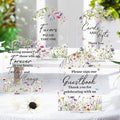 4 Pcs Flower Acrylic Wedding Signs by Cinnvoice