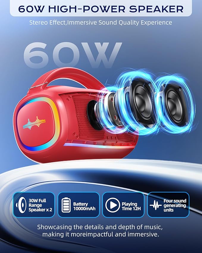 Karaoke Machine for Adults and Kids, Portable Bluetooth 2 Wireless Karaoke - Image 3