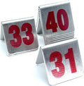 10 Pcs Metal Place Cards Stackable Tent Style Table Numbers，Place Card Holders by TRUEWON