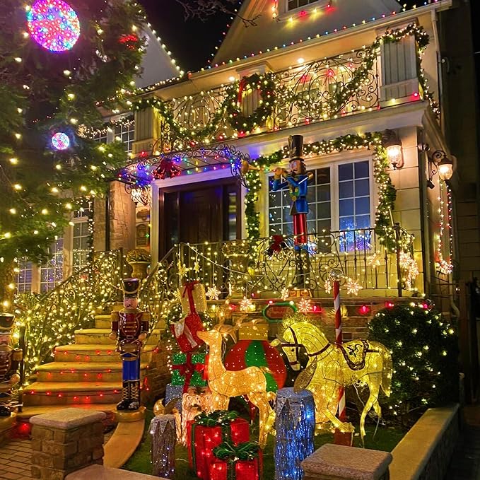 YEGUO 200 LED 66ft Christmas Lights Outdoor Waterproof, Warm White String Light - Image 7