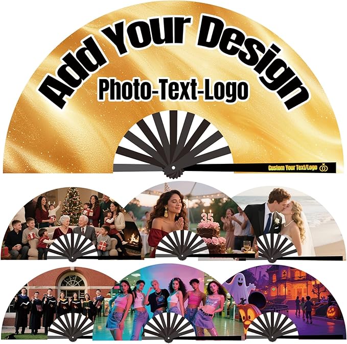 Custom Fans with Your Photo/Text by Custom