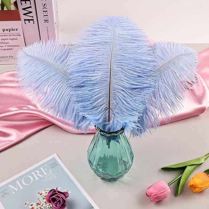 THARAHT Light Purple Ostrich Feathers 12pcs Natural Bulk 8-10Inch 20cm-25cm - Image 6